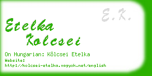 etelka kolcsei business card